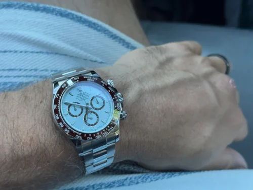 Click to view full screen Super Clone Rolex Daytona Platona Ice Blue Dial m126506-0001 photo review