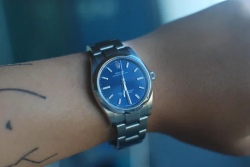 Click to view full screen Super Clone Rolex Oyster Perpetual 277200 Med Blue Dial photo review