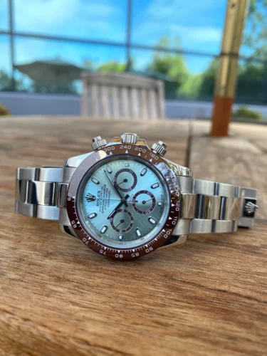 Click to view full screen Super Clone Rolex Daytona Platona Ice Blue Dial m126506-0001 photo review